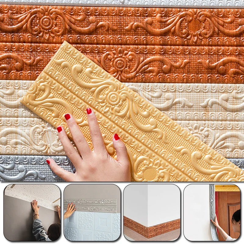 Plinthe autocollante grise pour angle de mur