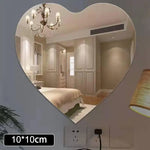 miroir mural transparent moderne adhésif vinyle décoration chambre coucher DIY