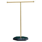 support bijoux or blanc marbre moderne hauteur 25.5cm largeur 18cm portable commercial domestique