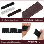 tapis nivellement meubles protection antidérapante noir marron rainures texture rugueuse minimaliste utilitaire cuisine