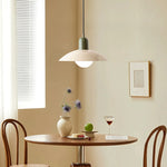 luminaire moderne suspension blanc vert rose rouge mat opaque câble noir chambre restaurantétude