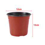 pots plantes modernes plastique rouge noir drainage 9x10cm 22x24cm