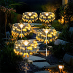 guirlande lumineuse solaire multicolore moderne led rouges vertes bleues jaunes fil métal spirale piquet