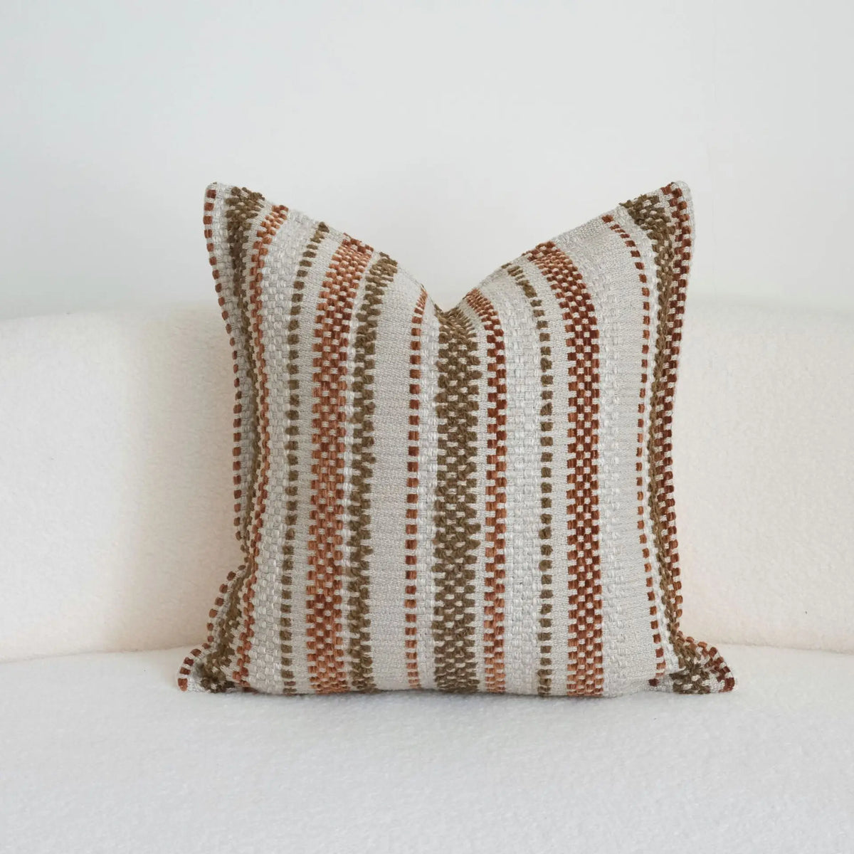 housse coussin carré moderne marron géométrique polyester 45x45cm 30x50cm decoration intérieure jacquard opaque