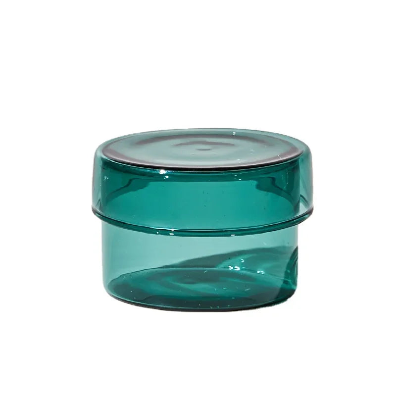 boîtes rangement verre transparentes modernes couleurs vert orange jaune rose clips papier respectueux environnement