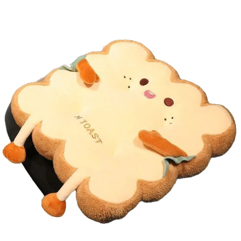 coussin peluche mignon dessin animé oiseau I'M TOAST noir blanc rose orangé bleu doux