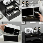 boîte rangement blanc noir tiroirs minimaliste moderne organisateur cosmétique multipurpose respectueux environnement
