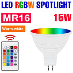 ampoule led rgb e27 e14 gu10 mr16 blanc moderne télécommande