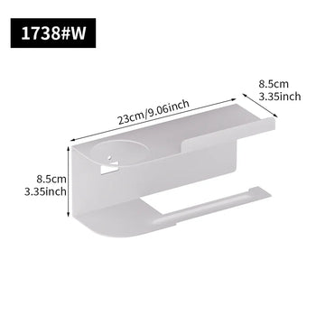 porte serviettes mural tablette noire moderne adhésif salle bain rangement étagère fer