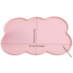 tapis animaux compagnie imperméable deux gamelles intégrées moderne ludique rose jaune gris