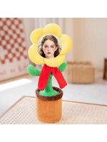 décoration électricité animée fleur peluche personnalisable couleurs variées mignon ludique événementiel anniversaire baptême mariage