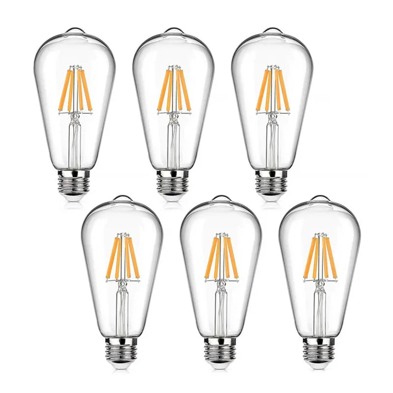 lot ampoules led vintage filament doré culot e27 edison lumière chaude