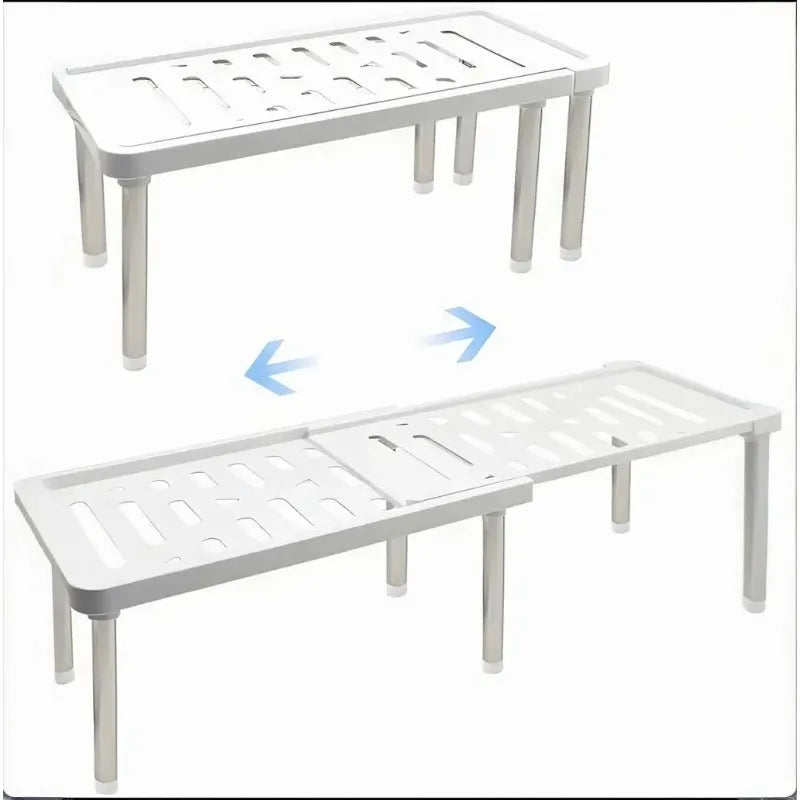 rack rangement blanc grille moderne clips rétractable étagères cuisine épices facile
