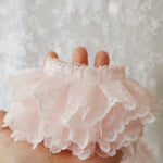 ruban dentelle rose clair blanc bleu clair jaune clair vintage 5m 5.2cm écologique mariage