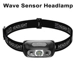lampe frontale led rechargeable bande ajustable mode haute luminosité pêche camping