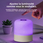 veilleuse tactile rechargeable violet beige moderne télécommande lumière d'ambiance chambre led
