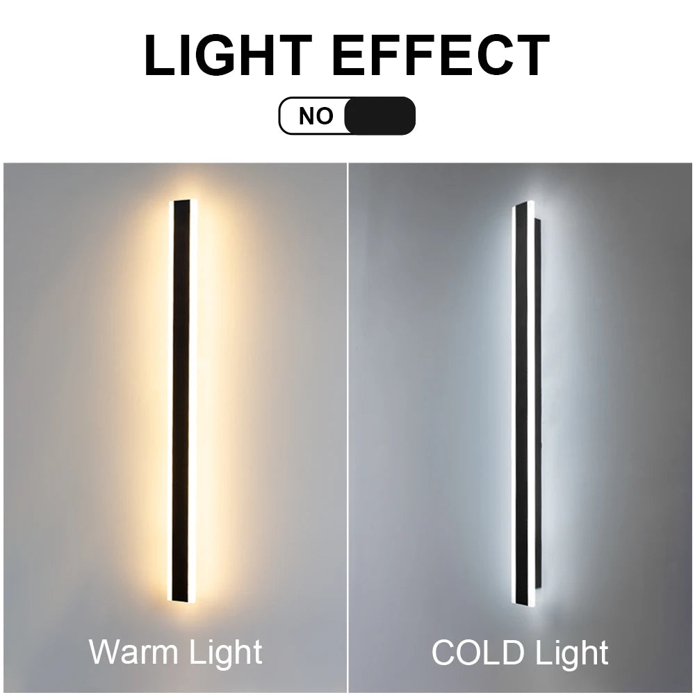 éclairage extérieur moderne applique murale led ip65 étanche noir lumiere jardin villa porte