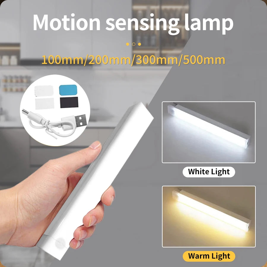 lampe sensibilité mouvement rechargeable led blanc moderne sans fil urgence détecteur présence rectangle abs