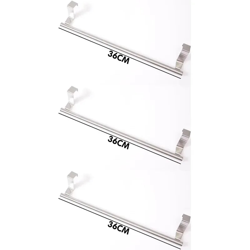 porte serviettes mural acier inoxydable clips fixation moderne 23cm 36cm lisse argenté sans perçage