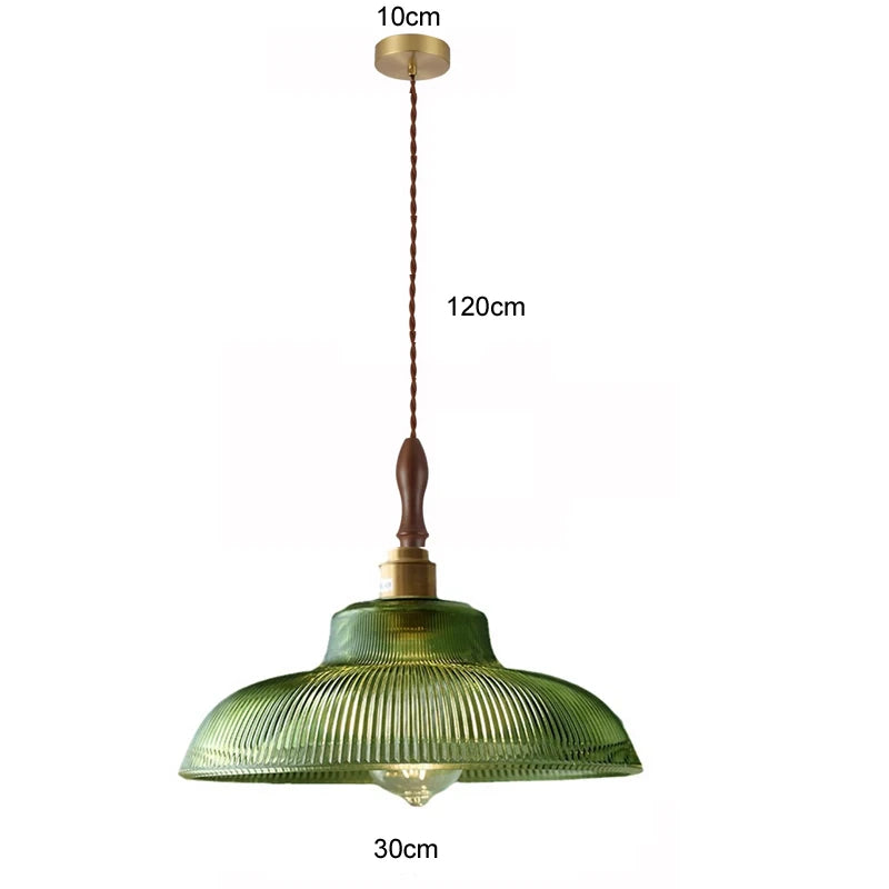 Suspension lumineuse vert rayées ampoule chaîne corde vintage rétro blanc doré