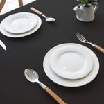 nappe noire solide polyester imperméable table banquets fêtes mariage uni moderne