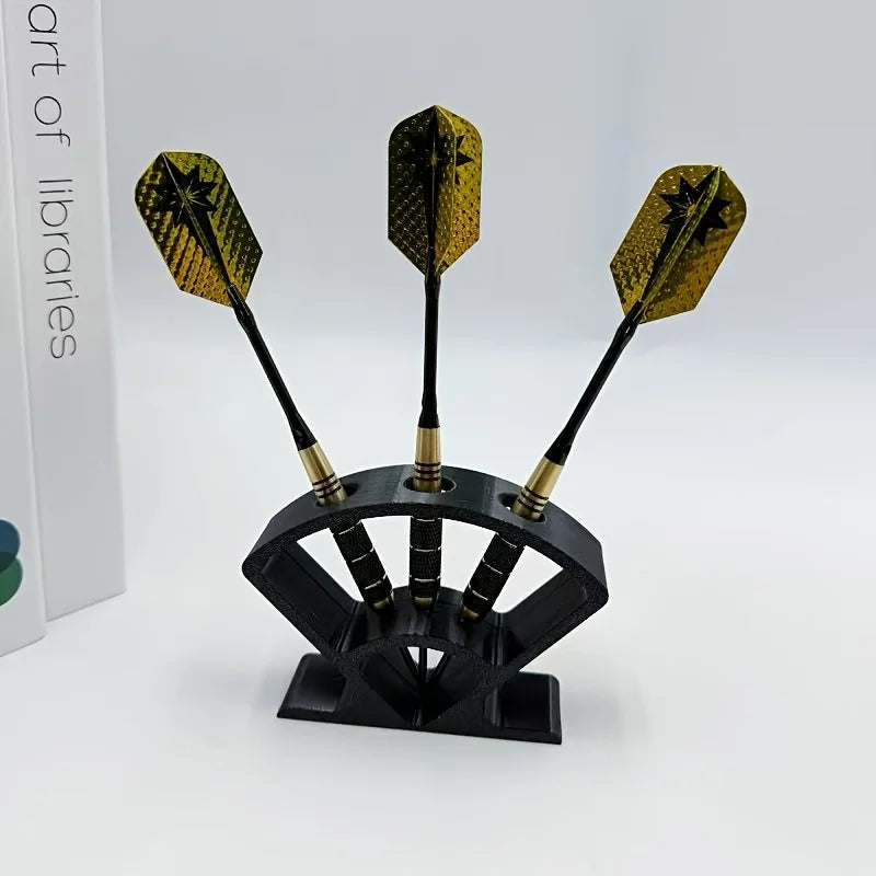 rangement fléchettes support fléchettes porte fléchettes moderne étoiles texturé 3d noir jaune salon jeux