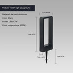 Lampe solaire moderne alliage d'aluminium led ip65 étanche noir minimaliste jardinextérieur