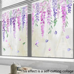 stickers decoratifs botaniques floral feuilles fleurs semi transparent adhesif fenetre mur salon