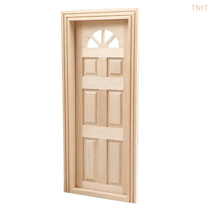 porte miniature fenetre miniature accessoires deco bois clair panneaux rectangulaires classique deco intérieure jouet