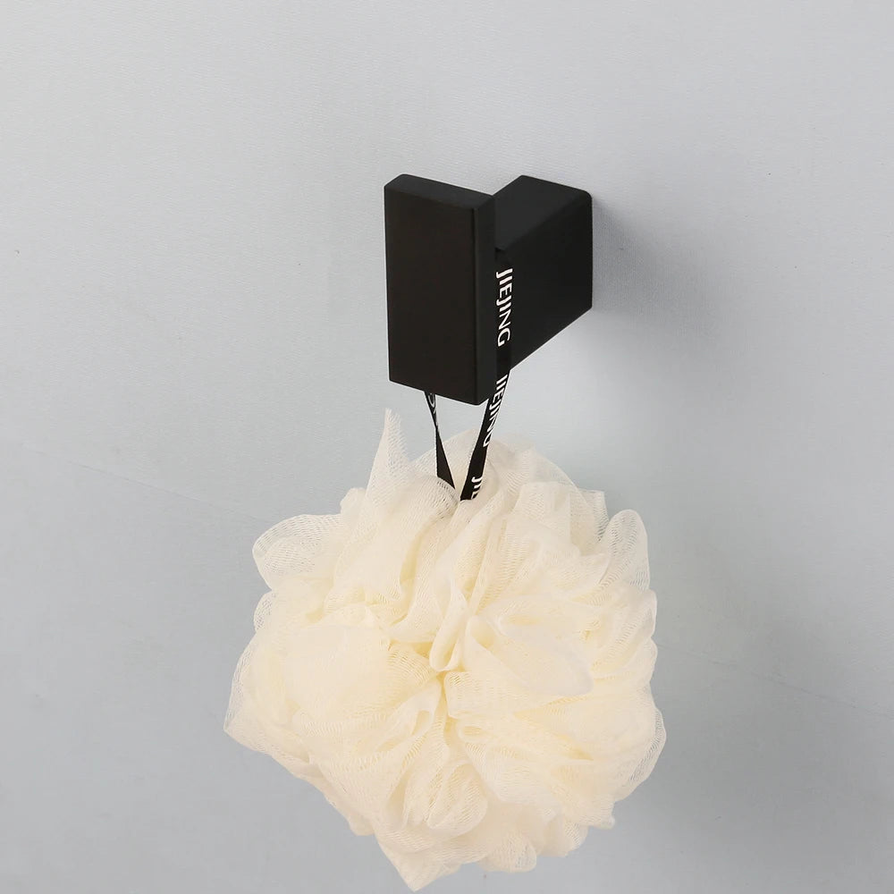 accessoires salle bain noir moderne ensemble porte serviettes papier toilette brosse dents móc cosmétiques