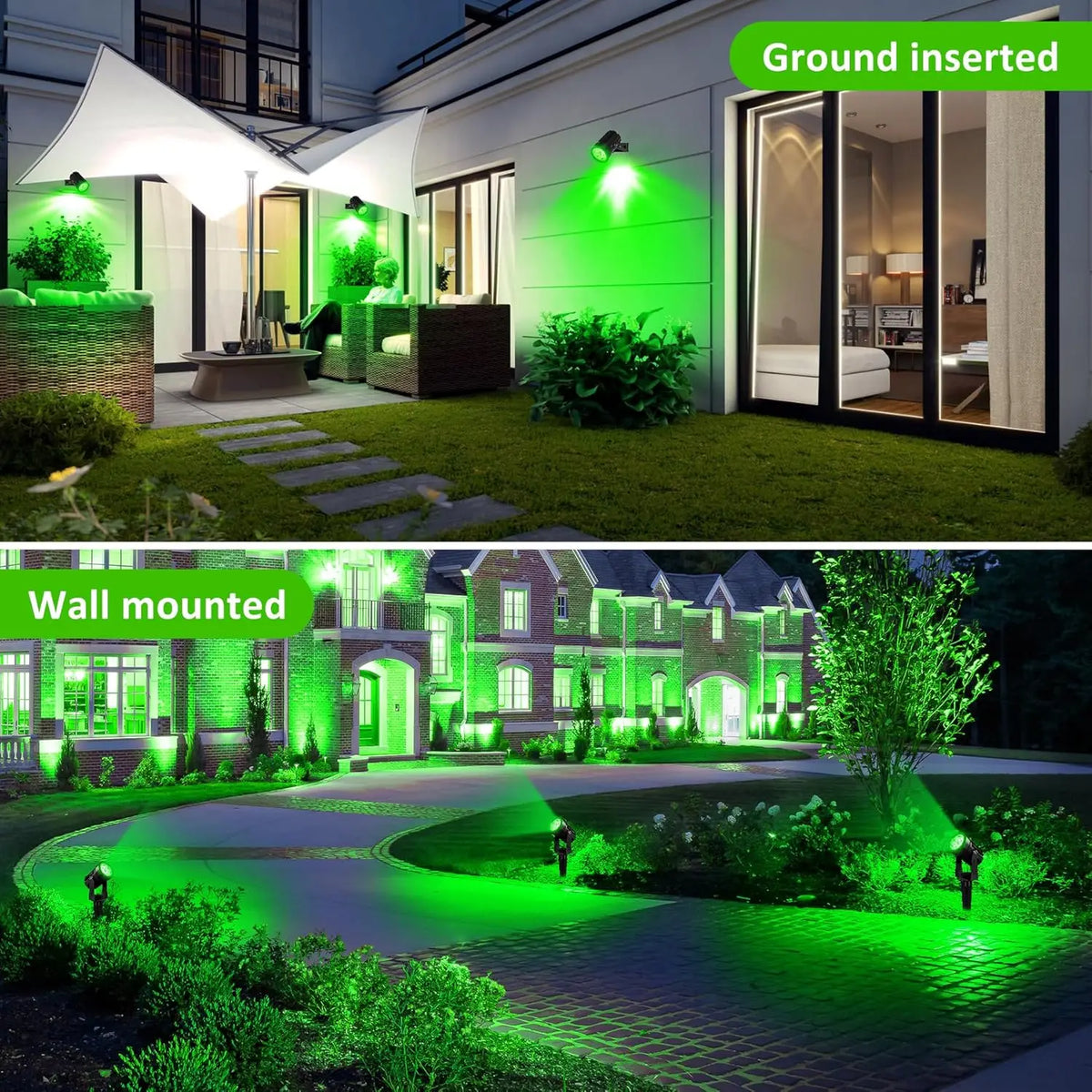 projecteur solaire led ip65 étanche moderne noir mat extérieur jardin
