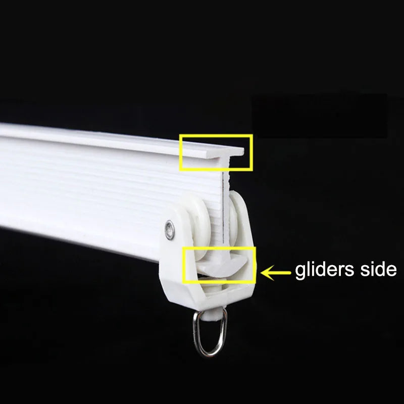 rideau glissière blanc moderne clips top clamping 1m 2m 3m