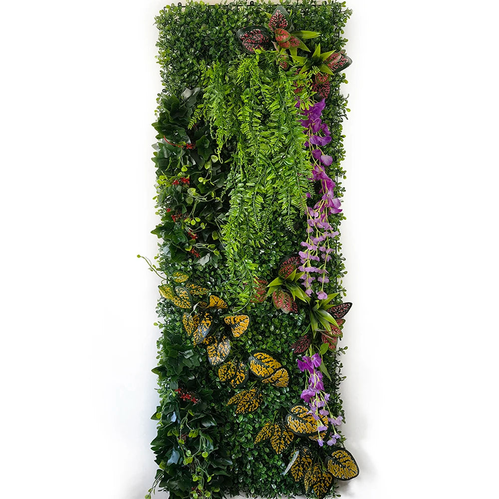 panneau mural pelouse artificielle plante décorative jardin intérieur extérieur décoration murale fleurs vertes artificielles