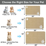 tapis nourriture animal imprimé pattes moderne beige clair rapide séchage bol