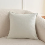 housses coussins chenille 45x45cm beige vert bleu gris texturées moderne opaques fixation invisible