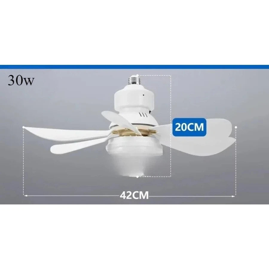 ventilateur led moderne blanc motif floral vitesses télécommande 30w 42cm