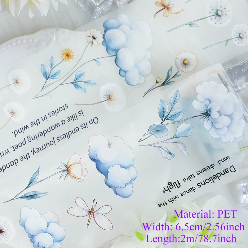 ruban adhésif décoratif motifs fleurs papillons animaux scrapbooking journal intime papeterie