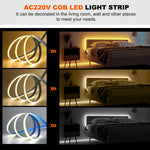 ruban led cob jaune bleu 3000k 4000k 6000k 240leds adhésif moderne chambre