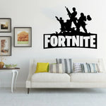autocollants muraux fortnite noir personnages armes texte salon decoration diy moderne adhésif papier pvc