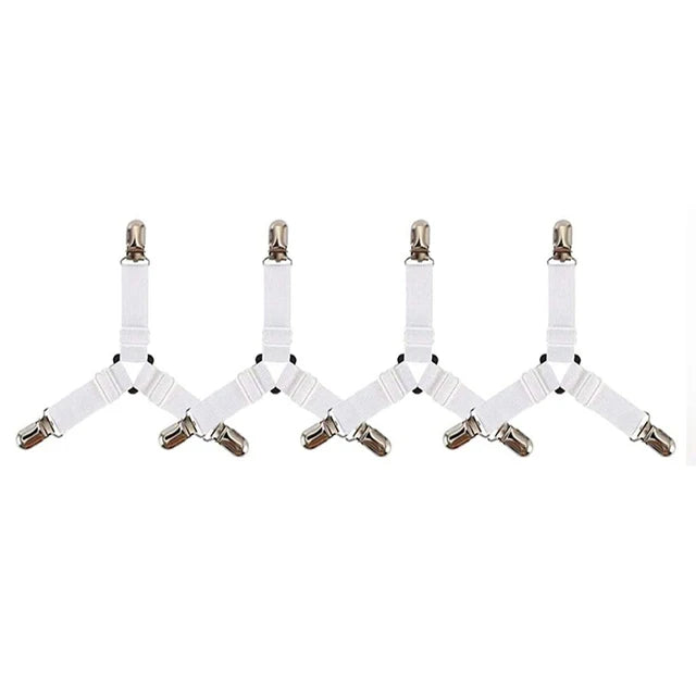 Clips literie noir blanc clips métalliques tissu uni moderne sangles élastiques réglables attaches drap