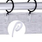 crochets rideau douche plastique blanc translucide moderne adhésifs 100 pièces minimalistes accessoires fenêtre