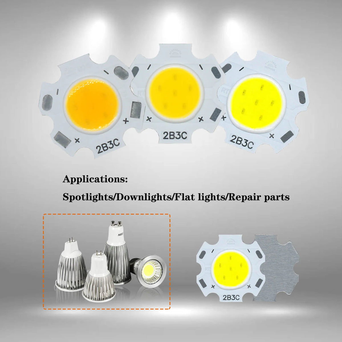 ampoule led 10w 5w 3w blanc chaud froid 3000k 6500k 900lm 500lm downlight modernes