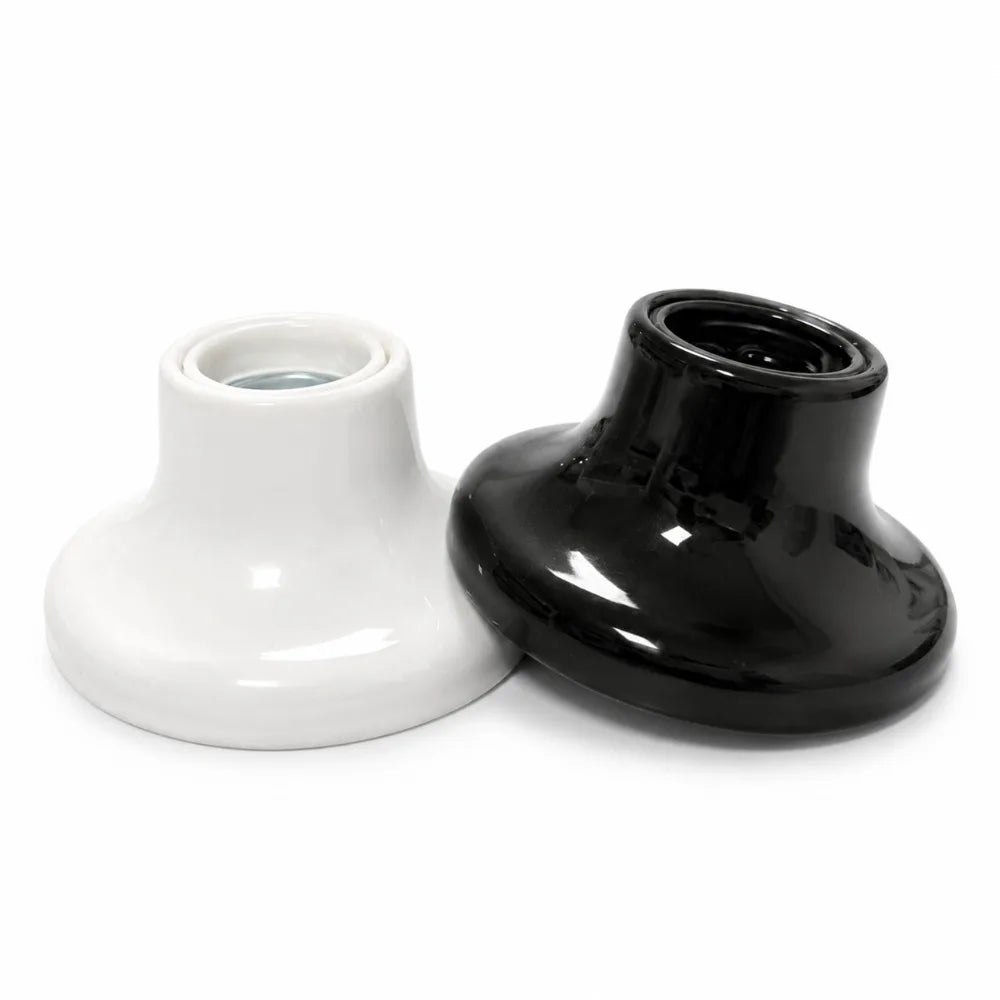supports lampe led socle céramique noir blanc modernes adhésifs vintages compatibles e27