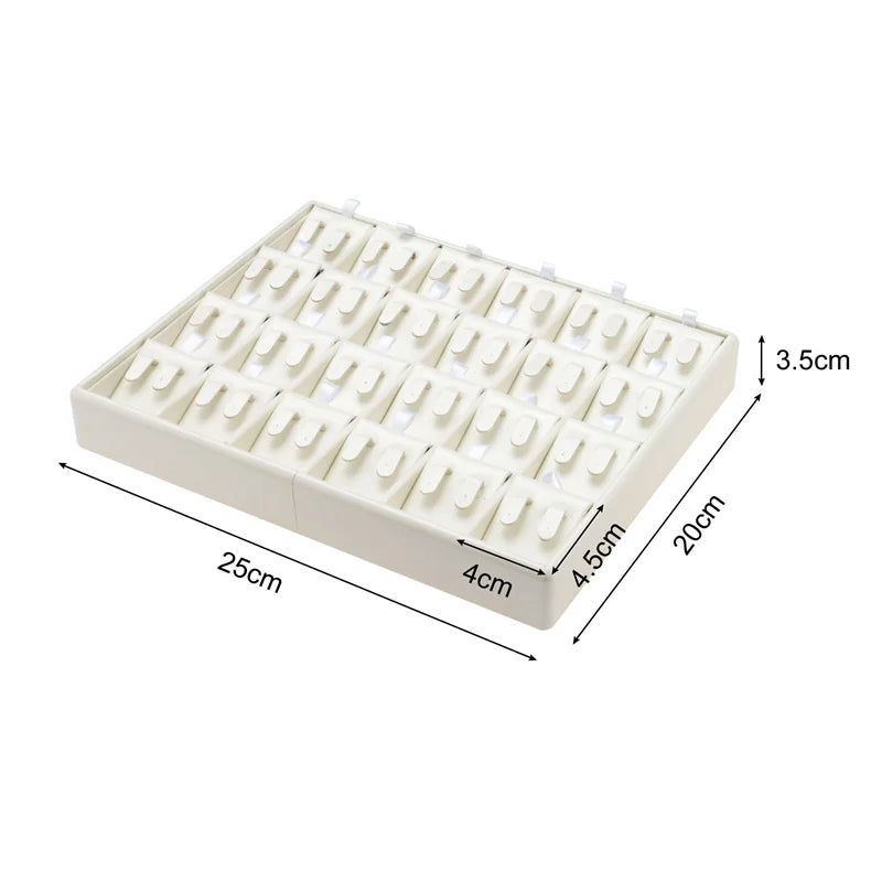 boîte bijoux cuir noir blanc plateau rangement bague boucle d'oreille organisation modernescrição