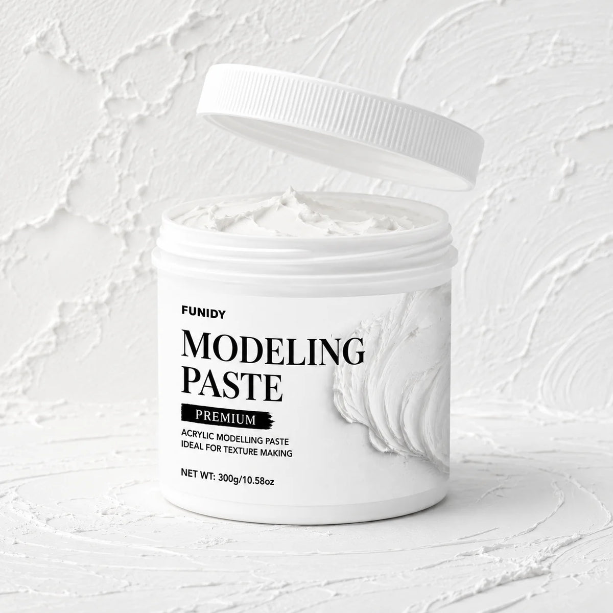 pâte modeler acrylique blanche 300g 600g texturée mate adhésive art artisanat 3d