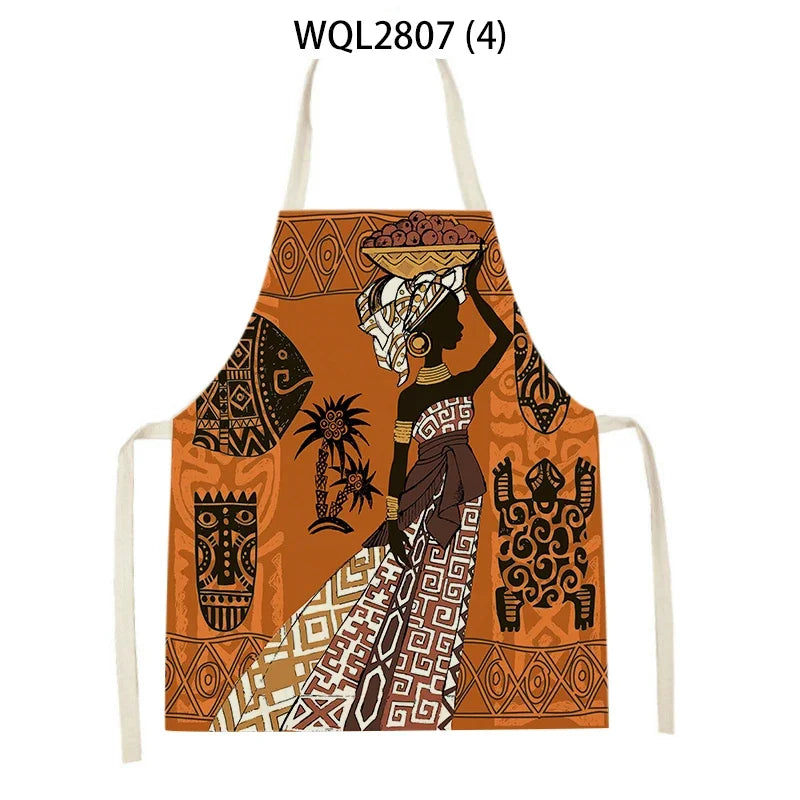 tablier cuisine coton motif ethnique floral adulte enfant ruban serrage