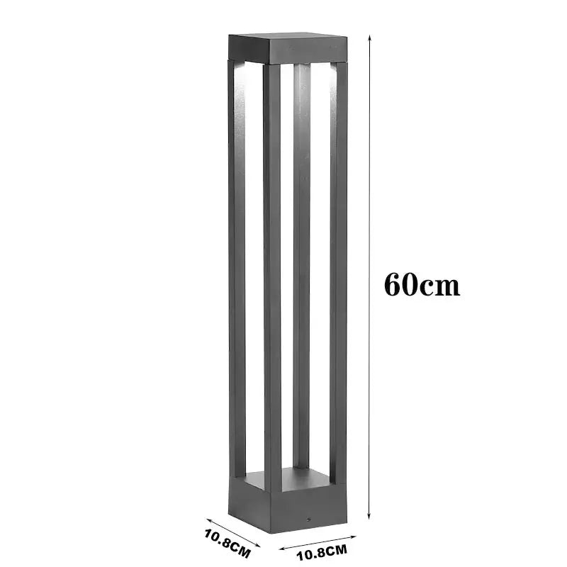 lampe led extérieure moderne 10w noir aluminium ip65 waterproof 2492000lm ac85265v