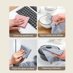 serviettes microfibre gris vert rose boîte 60 pièces nettoyage moderne cuisine maison