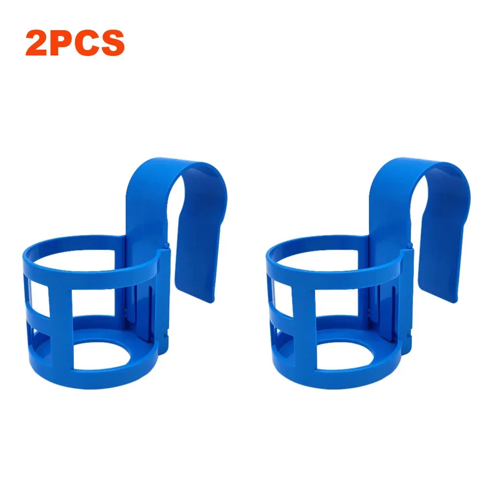 support verres piscine bleu moderne anneau fixation pratique transparent matériaux lisses