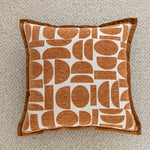 housse coussin polyester géométrique moderne marron blanc décoration canapé voiture